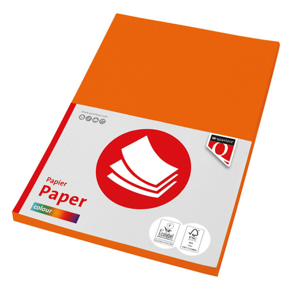 kopieerpapier Quantore Colour A4 120gr 100vel oranje