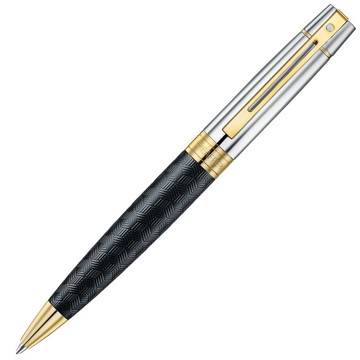 Sheaffer 300 Engraved Matt Black Skiny chrome balpen