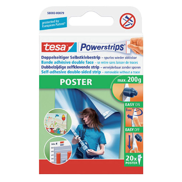 kleefstrips tesa Powerstrips® poster dubbelzijdig 20stuks