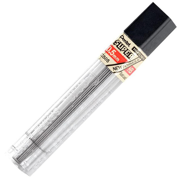 potloodstift Pentel Super Hi-Polymer 0.5mm HB 12stuks