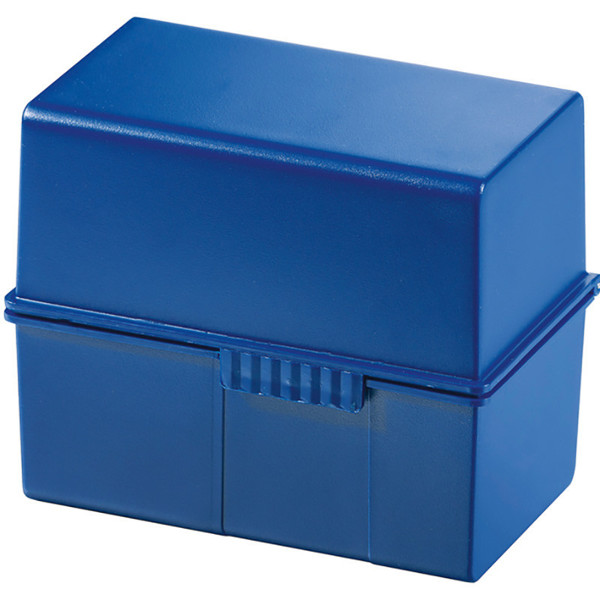 kaartenbak Han plastic A6 blauw