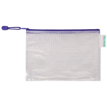 etui Tarifold A4 330x240mm transparant blauwe rits