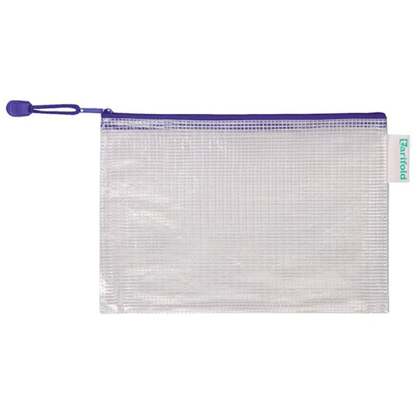 etui Tarifold A5 235x165mm transparant blauwe rits