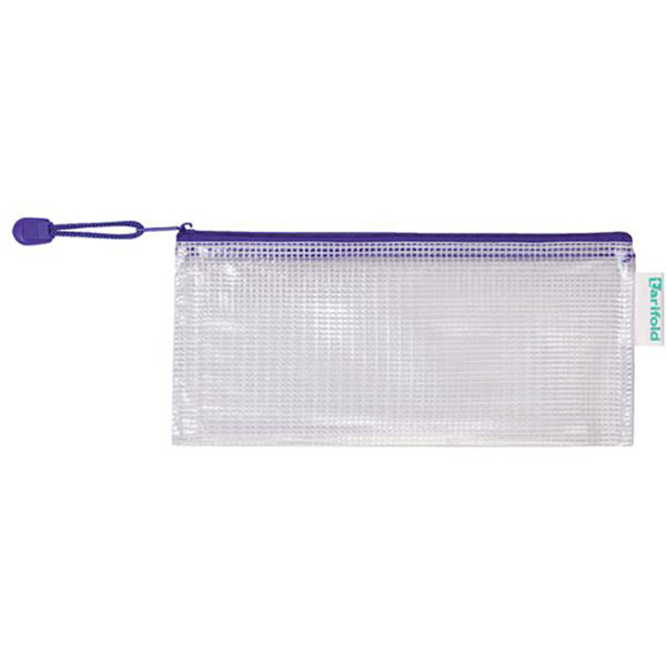 etui Tarifold DIN 250x115mm transparant blauwe rits