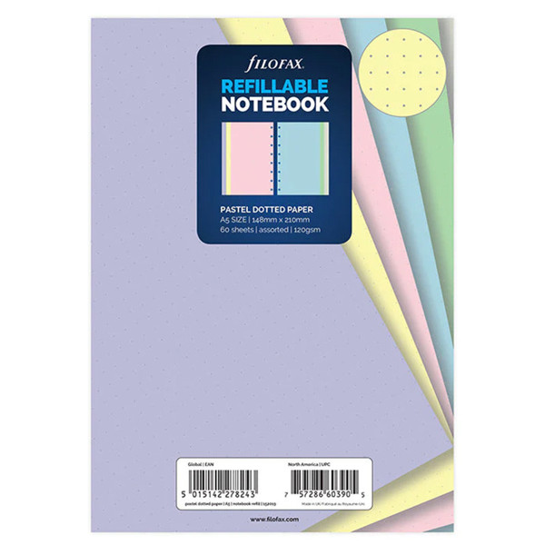 Filofax Notebook A5  dotted pastel  - 60vel