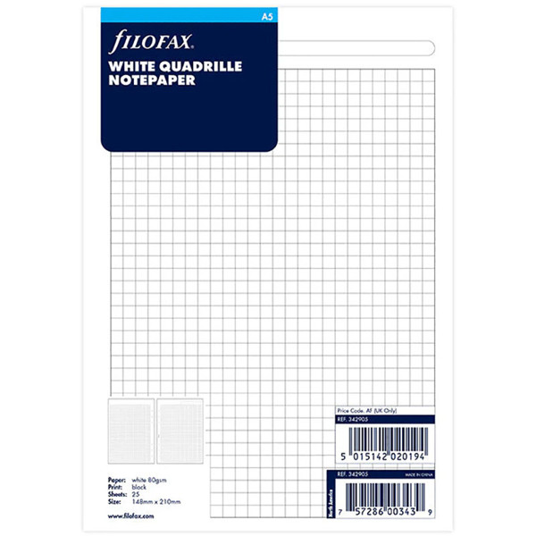 Filofax A5 geruit 5mm