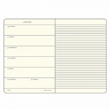Leuchtturm1917 agenda 2026 Weekly Planner & Notebook 18mnd Medium (A5) Softcover Spring Leaf
